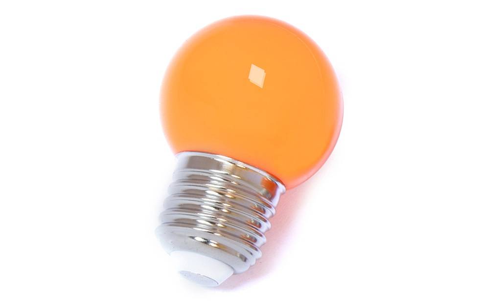 Overeenkomend trui aardbeving E27 LED Bollamp Oranje. Ook in andere lichtkleuren - Ledlampaanbiedingen.nl