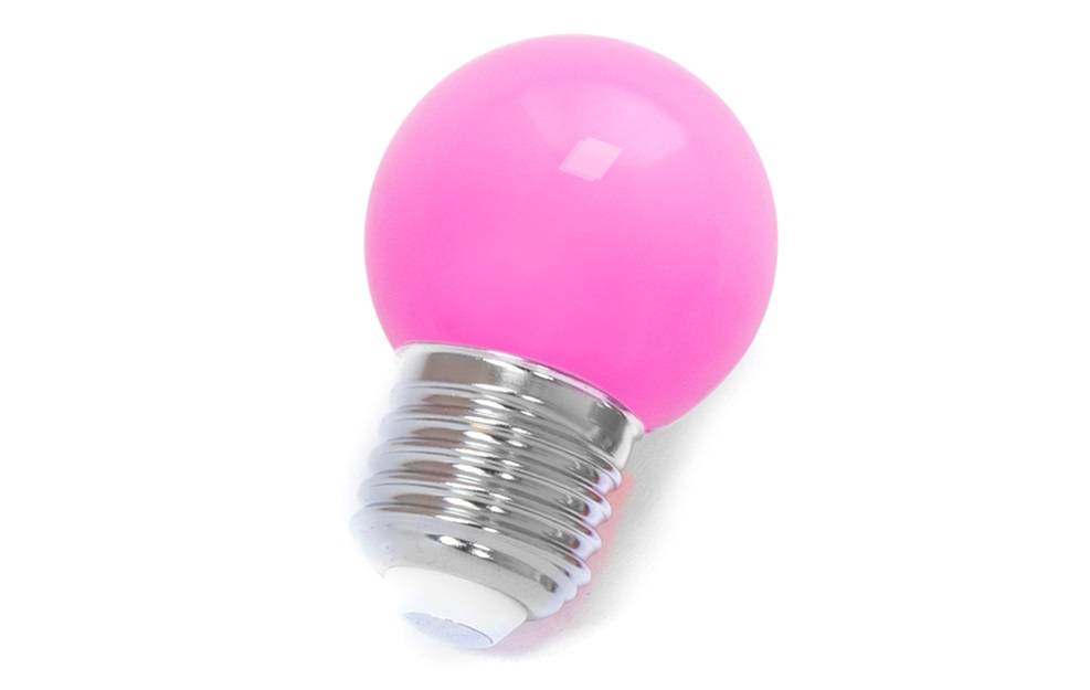 ritme renderen Waarschijnlijk E27 LED Bollamp Roze geschikt voor prikkabel - Ledlampaanbiedingen.nl