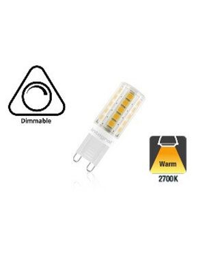 G9 3w Led Lamp, 2700K Warm Wit, Dimbaar, 2 Jaar Garantie
