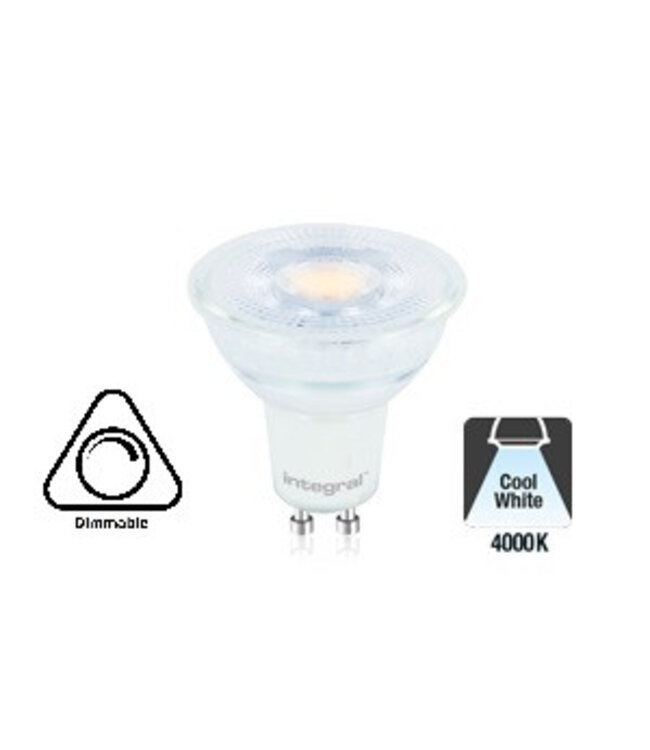 GU10 LED Spot 3,6w, 400 Lumen, 4000K Neutraal Wit, Glas, Dimbaar, Lichthoek: 36°,  2 Jaar Garantie