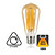 UITVERKOOP: E27 5w Filament ST64 lamp, 1800K Extra Flame, Dimbaar