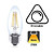 E27 4,5w Filament Peer, 470 Lumen, 2700K Warm Wit, Dimbaar, 2 Jaar Garantie