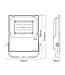 MiBoxer Floodlight 100w RGB + CCT, 2.4 Ghz, 8500 Lumen, IP65, 2 Jaar Garantie - FUTT07