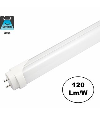 Led Tube 60cm, 9w, 1050 Lumen (120lm/w), 6000K Koud Wit, 3 Jaar Garantie