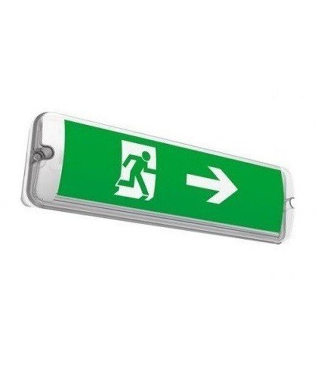 LED Opbouw Noodverlichtingsarmatuur 3w, 185 Lumen, IP65, Met pijlaanduiding, 3 Jaar garantie