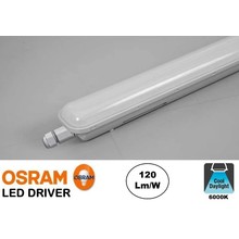 UITVERKOOP: Led Tri Proof 63cm, 24w, 2880 Lumen (120lm/w), 6000K Daglicht Wit, Koppelbaar, Osram LED Driver, IP65