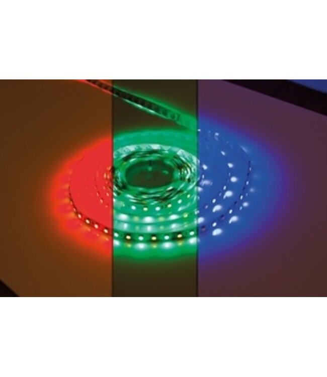 UITVERKOOP - Led Strip ROL 5 Meter 5050SMD, 12w/m, 72 led/m, 900Lm/m, RGB+3000K, 24v, IP33, 12mm