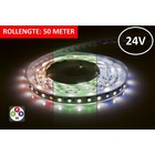 Led Strip ROL 50 Meter 5050SMD, 12w/m, 72 led/m, 900Lm/m, RGB+4000K, 24v, IP33, 12mm, 3 Jaar garantie