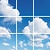 Fotoprint afbeelding Wolken 180x180cm voor 9x 60x60cm led paneel
