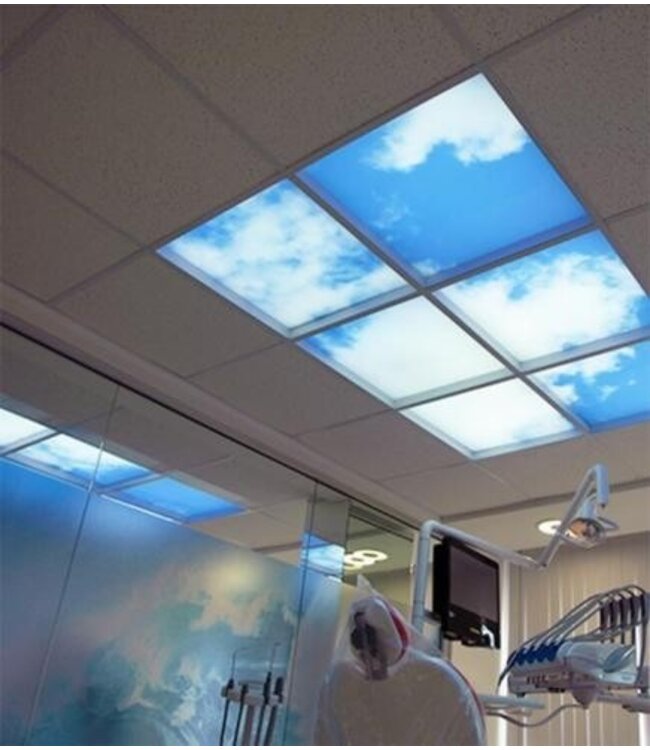 Fotoprint afbeelding Wolken 180x180cm voor 9x 60x60cm led paneel