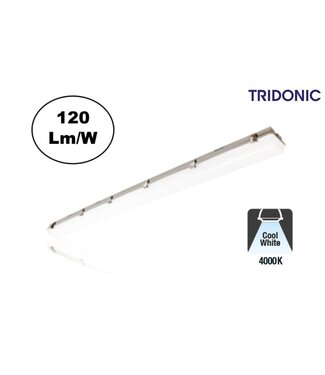 UITVERKOOP: Toughshell LED Batten 120cm, 45w, 5400Lm (120lm/w), Tridonic Driver, IP65, IK08, 3 Jaar Garantie