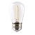 E27 1w Filament Bol Lamp, 35 Lumen, Transparante Kap, 2700K Warm Wit