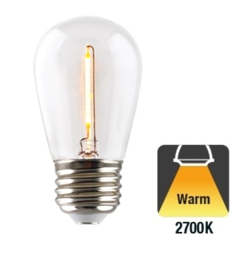 onthouden vervorming Aanpassen E27 1w Filament Bol Lamp, 60 Lumen, Transparante Kap, 2700K Warm Wit -  Ledlampaanbiedingen.nl