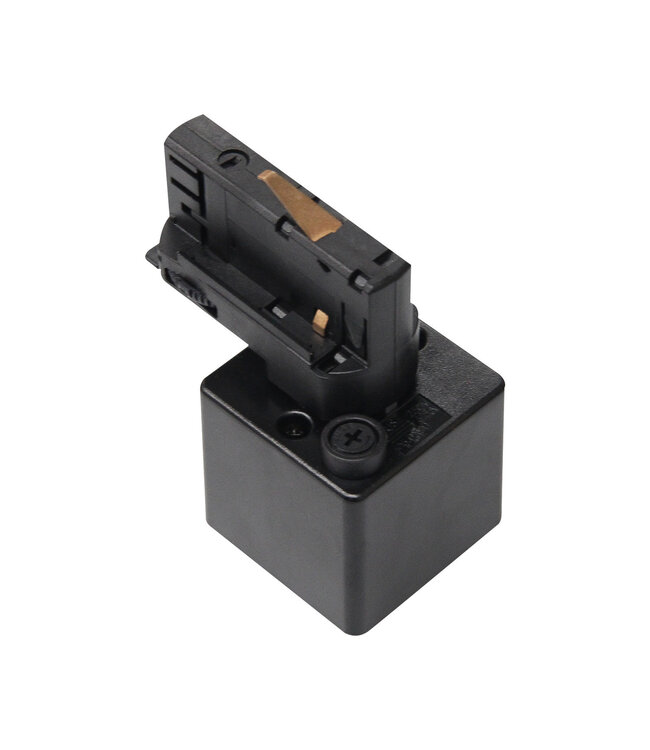 3 Fase Rail Adapter met Stekkerdoos, Zwart