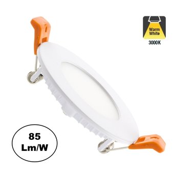 UITVERKOOP: LED Downlighter Slim 3w, 230 Lumen, Wit, Aluminium Body, Gatmaat Φ75mm