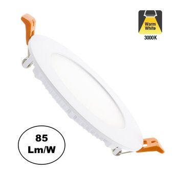 UITVERKOOP: LED Downlighter Slim 6w, 425 Lumen, Wit, Aluminium Body, Gatmaat Φ110mm