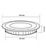 UITVERKOOP: LED Downlighter Slim 9w, 700 Lumen, Wit, Aluminium Body, Gatmaat Φ135mm