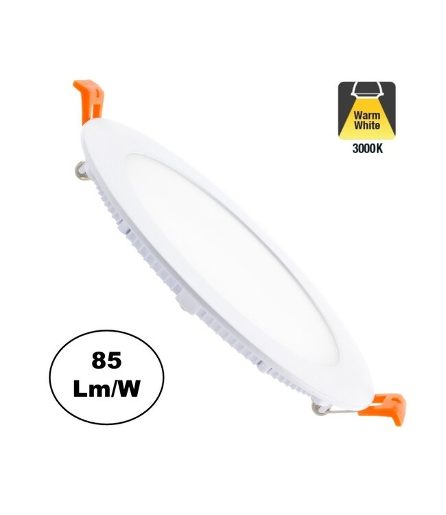 UITVEROOP: LED Downlighter Slim 12w, 960 Lumen, Wit, Aluminium Body, Gatmaat Φ155mm