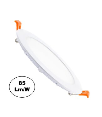 UITVEROOP: LED Downlighter Slim 12w, 960 Lumen, Wit, Aluminium Body, Gatmaat Φ155mm