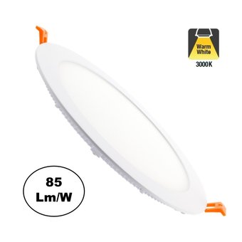 UITVERKOOP: LED Downlighter Slim 18w, 1400 Lumen, Wit, Aluminium Body, Gatmaat Φ205mm