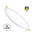 UITVERKOOP: LED Downlighter Slim 24w, 2000 Lumen, Wit, Aluminium Body, Gatmaat Φ285mm