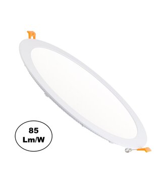 UITVERKOOP: LED Downlighter Slim 24w, 2000 Lumen, Wit, Aluminium Body, Gatmaat Φ285mm