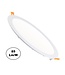 UITVERKOOP: LED Downlighter Slim 24w, 2000 Lumen, Wit, Aluminium Body, Gatmaat Φ285mm