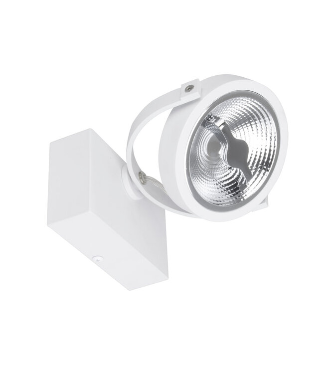 Opbouw LED Spot AR111, 15w, 800 Lumen, 4000K Neutraal Wit, Dimbaar, Wit Armatuur, 3 Jaar Garantie