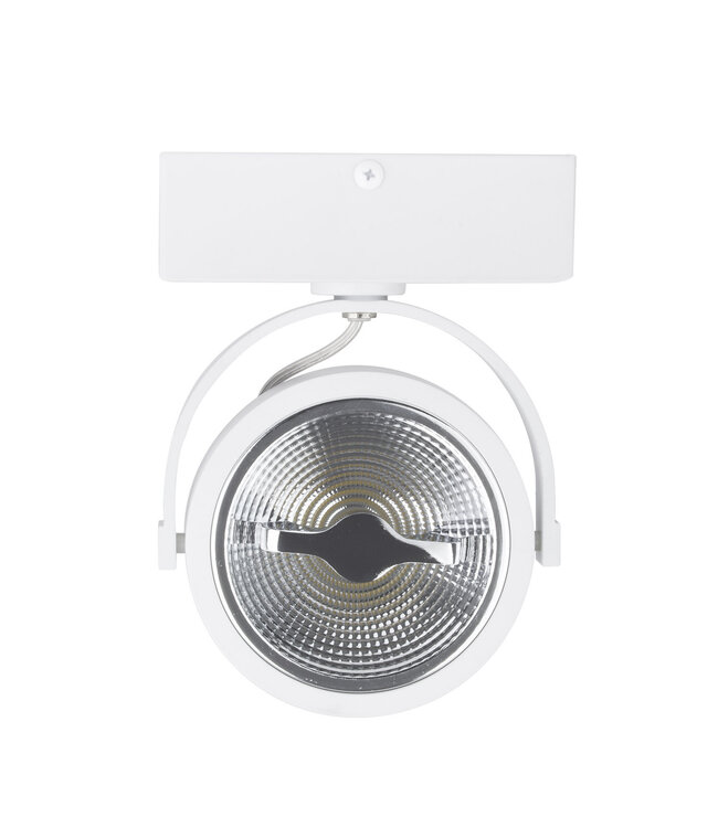 Opbouw LED Spot AR111, 15w, 800 Lumen, 4000K Neutraal Wit, Dimbaar, Wit Armatuur, 3 Jaar Garantie