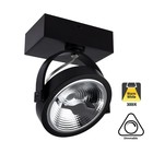 Opbouw LED Spot AR111, 15w, 800 Lumen, 3000K Warm Wit, Dimbaar, Zwart Armatuur, 3 Jaar Garantie