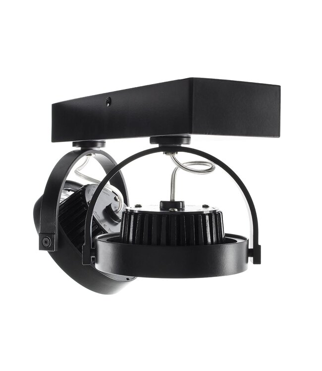 Opbouw LED Spot 2x AR111, 30w, 1600 Lumen, 4000K Neutraal Wit, Dimbaar, Zwart Armatuur, 3 Jaar Garantie