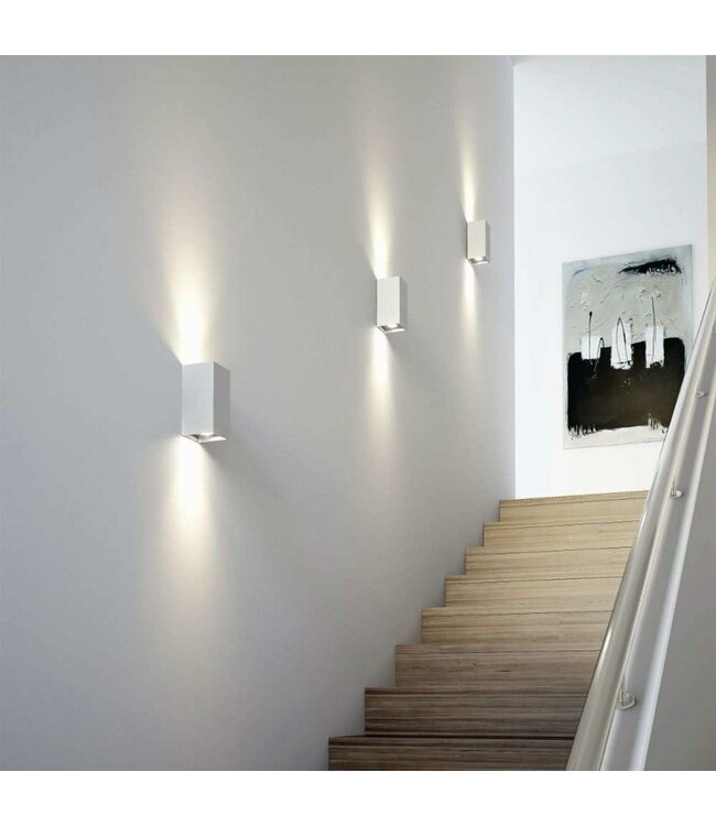 Wandarmatuur Mis up/down, Wit, IP54, (2x GU10 spot)