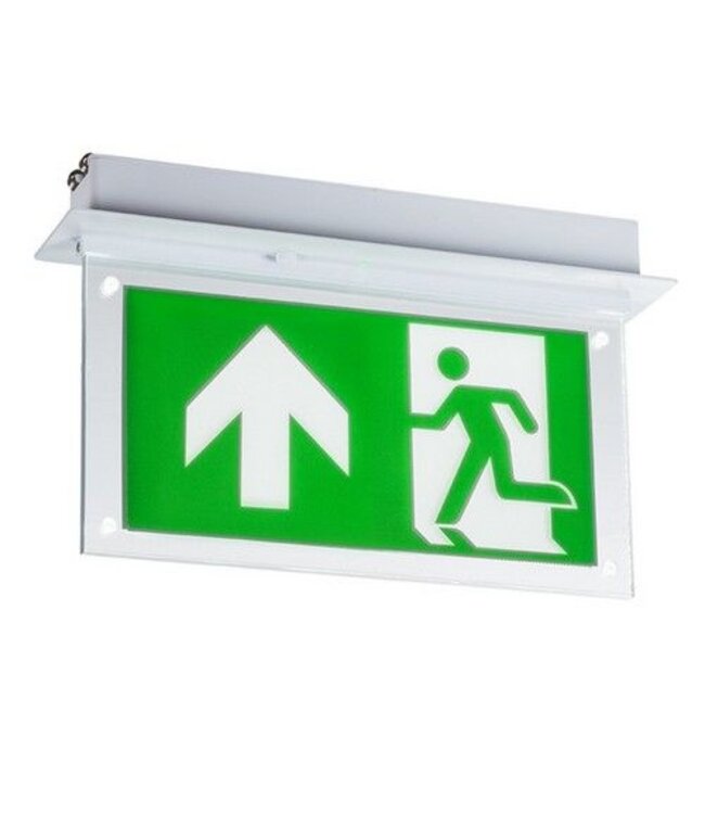 Inbouw LED Noodverlichtingsarmatuur 2w, 180 Lumen, IP20, Met Pijlaanduiding, 3 Jaar Garantie