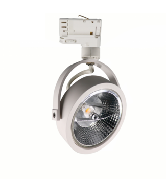 3 Fase Rail armatuur AR111 met GU10 Fitting, Witkleurige behuizing