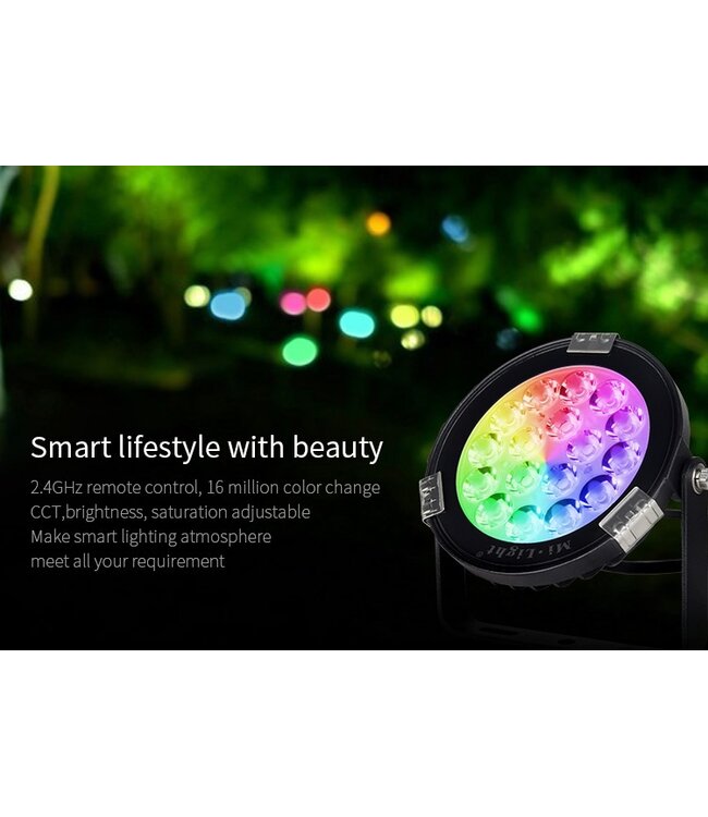 MiBoxer LED Prikspot 9w, RGB+CCT Wifi/RF, 700 Lumen, IP65, 24v, 2 Jaar Garantie