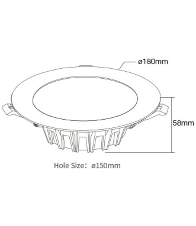 MiBoxer LED Downlighter 18w RGB + CCT, 2.4Ghz, 1500 Lumen, Gatmaat 150mm, 2 Jaar Garantie - FUT065