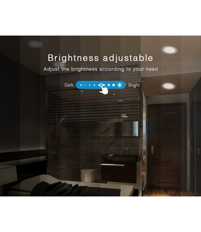 MiBoxer LED Downlighter 18w RGB + CCT, 2.4Ghz, 1500 Lumen, Gatmaat 150mm, 2 Jaar Garantie - FUT065