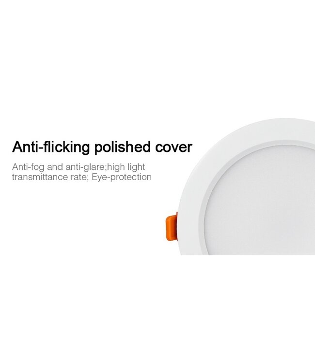 MiBoxer LED Downlighter 15w RGB + CCT, Wifi/RF, 1200 Lumen, IP54, Gatmaat 175mm, 2 Jaar Garantie