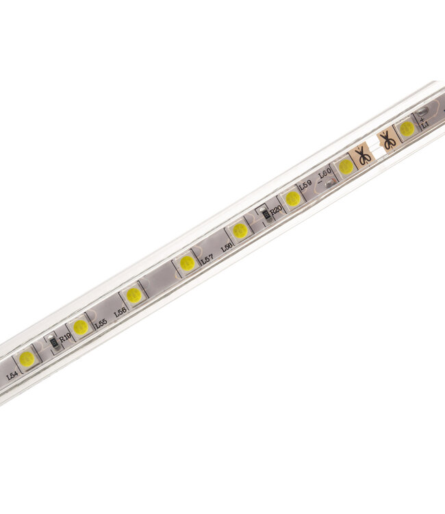 LED Lichtslang 6000K Koel Wit, Rol: 50 Meter, 5w/m, 60 leds/m, 500lm/m, IP65, 230V, 2 Jaar Garantie