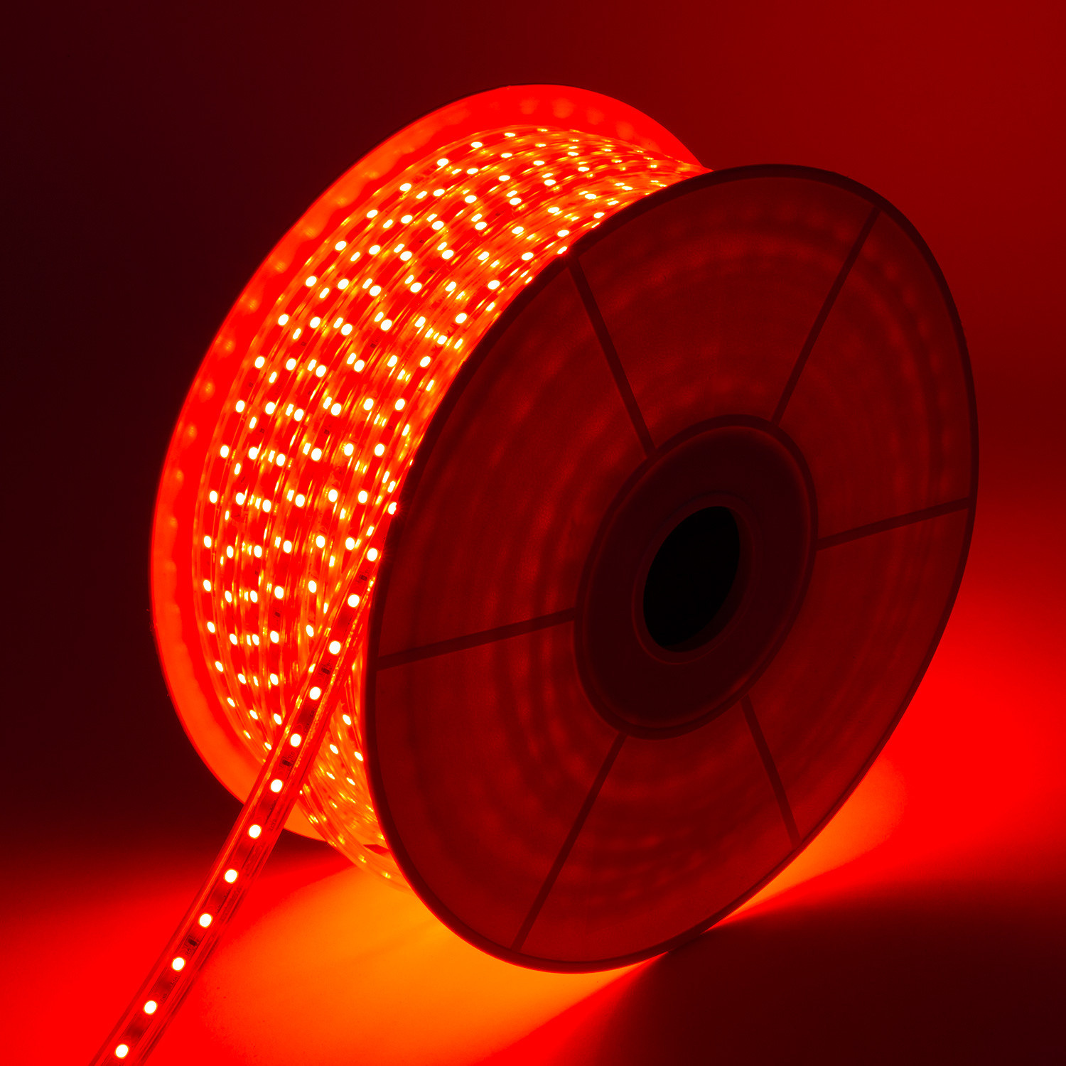 Morse code poeder mogelijkheid Krachtige LED Lichtslang Rood - Op rol van 50 meter - Ledlampaanbiedingen.nl
