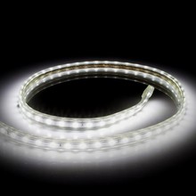 LED Lichtslang Op Maat Per Meter:  6000K Daglicht Wit, 5w/m, 60 leds/m, 500Lm/m, IP65, 230V