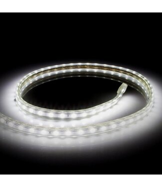 LED Lichtslang Op Maat Per Meter:  6000K Daglicht Wit, 5w/m, 60 leds/m, 500Lm/m, IP65, 230V