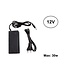 Led Strip voeding 12V/36W/3A, Max: 30w, Stekkerklaar, 2 Jaar Garantie