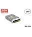 MeanWell Led Strip voeding 24V/75W/3A, Max: 60w, 2 Jaar Garantie