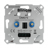 Blinq Universele DUO LED Dimmer 2x 3-75w met elektronische zekering