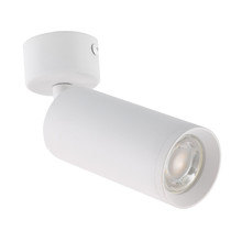 Opbouw Led Spot armatuur met GU10 Fitting met lange koker, witkleurige behuizing