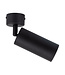 Opbouw Led Spot armatuur met GU10 Fitting met lange koker, zwartkleurige behuizing
