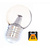 E27 1w Bol Lamp, 32 Lumen, Transparante Kap met lens, 2000K Flame