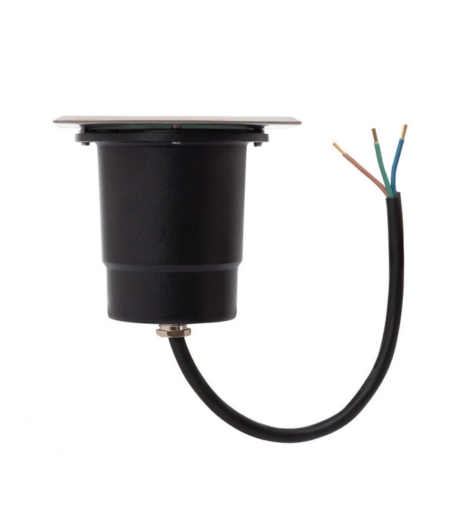 Inbouw Grondspot Vierkant met GU10 Fitting, 230V, IP67, IK10, RVS