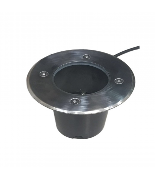 Inbouw Grondspot Rond met GU10 Fitting, 230V, IP65, IK10, RVS